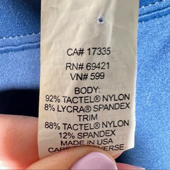 Reebok blue boot cut leg athletic lounge pants leggings size medium M B113 - Picture 2 of 3